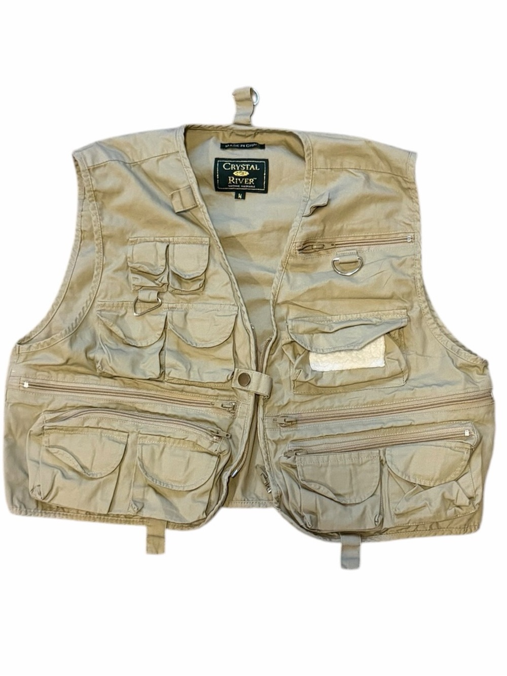 Men's Crystal River Fishing Vest Size M Beige